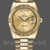 Replique Hommes Rolex Day-Date-218238, 41mm, or jaune, cadran chiffres romains champagne, Hommes Champagne