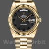 Replique Hommes - Rolex Day-Date-218238, 41mm, or jaune, cadran noir à cercle concentrique, Noir Hommes