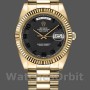 Replique Hommes - Rolex Day-Date-218238, 41mm, or jaune, cadran noir à cercle concentrique, Noir Hommes