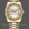 Replique Hommes Rolex Day-Date-218238, 41mm, or jaune, cadran chiffres romains argent, Hommes Argent