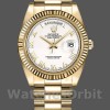 Replique Hommes Rolex Day-Date-218238, 41mm, cadran blanc à chiffres romains, or jaune, Hommes White