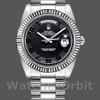 Replique Hommes - Rolex Day-Date-218239, 41mm, or blanc, cadran cercle concentrique, noir pour hommes