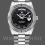 Replique Hommes - Rolex Day-Date-218239, 41mm, or blanc, cadran cercle concentrique, noir pour hommes