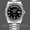 Replique Hommes - Rolex Day-Date-218239, 41mm, or blanc, cadran noir diamanté, Hommes Noirs