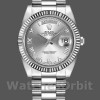Replique Hommes - Rolex Day-Date-218239, 41mm, or blanc, cadran argenté à chiffres romains, Argenté Hommes