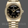 Replique Hommes - Rolex Day-Date-218348, 41mm, cadran romain noir, Hommes Noir