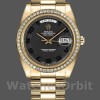Replique Hommes - Rolex Day-Date-218348, 41mm, Concentric Circle Black Dial, Hommes Noir