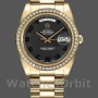 Replique Hommes - Rolex Day-Date-218348, 41mm, Concentric Circle Black Dial, Hommes Noir