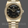 Replique Hommes - Rolex Day-Date-218348, 41mm, cadran noir vague, Hommes Noir