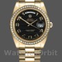 Replique Hommes - Rolex Day-Date-218348, 41mm, cadran noir vague, Hommes Noir