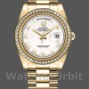 Replique Hommes - Rolex Day-Date-218348, 41mm, cadran romain blanc, Hommes Blanc