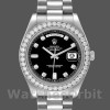 Replique Hommes - Rolex Day-Date-218349, 41mm, cadran diamant noir, Hommes Noir