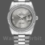 Replique Hommes - Rolex Day-Date-218349, 41mm, cadran gris rhodium, Hommes Gris