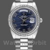 Replique Hommes - Rolex Day-Date-218349, 41mm, cadran bleu vague, Bleu vague Hommes
