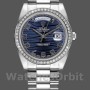 Replique Hommes - Rolex Day-Date-218349, 41mm, cadran bleu vague, Bleu vague Hommes