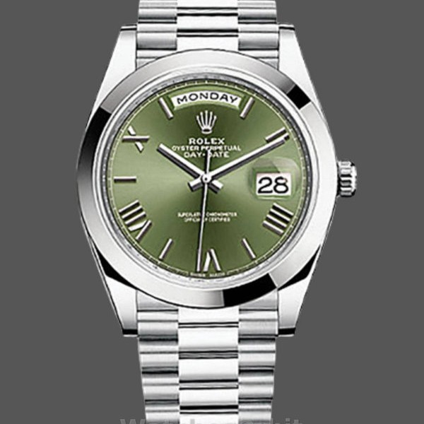 Replique Hommes - Rolex Day Date 40-228236, cadran vert, vert