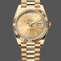 Replique Hommes Rolex Day-Date-228238, 40mm, Champagne Cadran diamanté, Lunette cannelée, Hommes Champagne