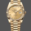 Replique Hommes - Rolex Day-Date-228238, 40mm, Champagne Cadran romain, Lunette cannelée, Hommes Champagne