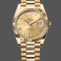 Replique Hommes - Rolex Day-Date-228238, 40mm, Champagne Cadran romain, Lunette cannelée, Hommes Champagne