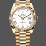 Replique Hommes - Rolex Day-Date-228238, 40mm, cadran romain blanc, lunette cannelée, Hommes Blanc