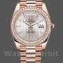 Replique Hommes - Rolex Day-Date-228345RBR, 40mm, Sundust Cadran à motif rayé, Lunette diamantée, Hommes Sundust