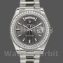 Replique Hommes Rolex Day-Date-228349RBR, 40mm, cadran rhodium foncé, lunette diamant, Hommes rhodium foncé