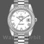 Replique Hommes Rolex Day-Date-228349RBR, 40mm, cadran romain blanc, lunette diamant, Hommes Blanc