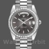 Replique Hommes Rolex Day-Date-228396TBR, 40mm, cadran gris rhodium foncé, lunette diamant, Gris Hommes