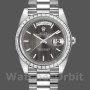 Replique Hommes Rolex Day-Date-228396TBR, 40mm, cadran gris rhodium foncé, lunette diamant, Gris Hommes