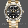 Replique Hommes Rolex Day-Date-228398TBR, 40mm, cadran diamant noir, lunette diamant, Noir Hommes