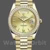 Replique Hommes Rolex Day-Date-228398TBR, 40mm, Champagne Cadran chiffres romains, Lunette diamant, Hommes Champagne