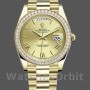 Replique Hommes Rolex Day-Date-228398TBR, 40mm, Champagne Cadran chiffres romains, Lunette diamant, Hommes Champagne