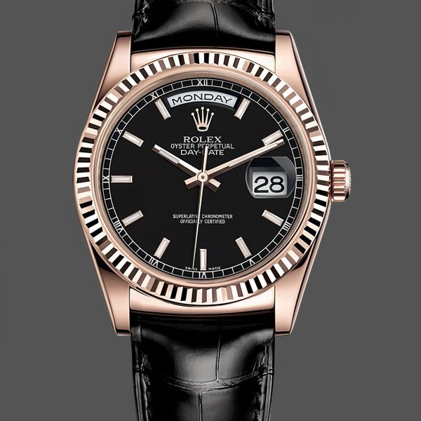 Replique Rolex Day Date 36-m128239 0069 unisexe, or blanc, cadran bleu diamant, bleu