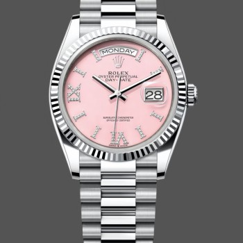 Replique Unisex's Rolex Day Date 36-M128236 0020, White Gold, Blue Ombre Dial, Blue Ombre Dial