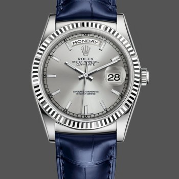 Replique Rolex Day Date 36-m128236 0017 unisexe, platine, cadran blanc, bracelet président, blanc