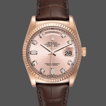 Replique Hommes - Rolex Day Date 36-m128236 0006, Pink Roman, Pink