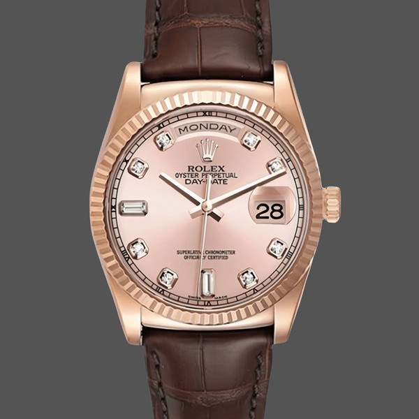 Replique Hommes - Rolex Day Date 36-m128236 0006, Pink Roman, Pink