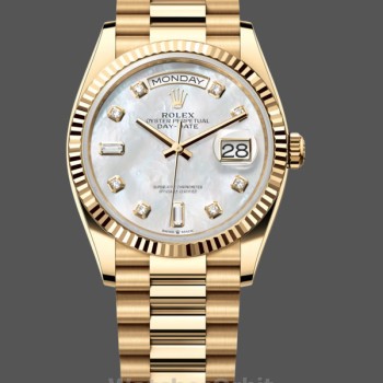Replique Unisex's Rolex Day Date 36-M128236 0020, White Gold, Blue Ombre Dial, Blue Ombre Dial