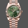 Replique Hommes - Rolex Day Date 40-m228235 0025, 40mm, or Everose 18K, cadran vert olive Vert