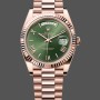 Replique Hommes - Rolex Day Date 40-m228235 0025, 40mm, or Everose 18K, cadran vert olive Vert