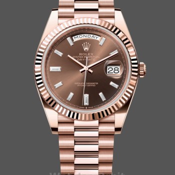 Replique Hommes - Rolex Day-Date 40-m228235 0003, Or Everose 18K, President, Cadran chocolat, Cadran chocolat