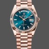 Replique Rolex Day Date 36-128238 0132, cadran champagne, bracelet or jaune, unisexe