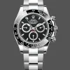 Replique Hommes Rolex Cosmograph Daytona 40MM Oystersteel M126500LN - 2024 Edition Black