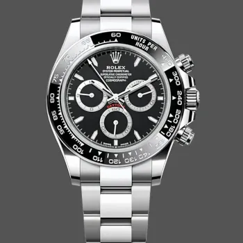 Replique Hommes Rolex Cosmograph Daytona 40MM Oystersteel M126500LN - 2024 Edition Black
