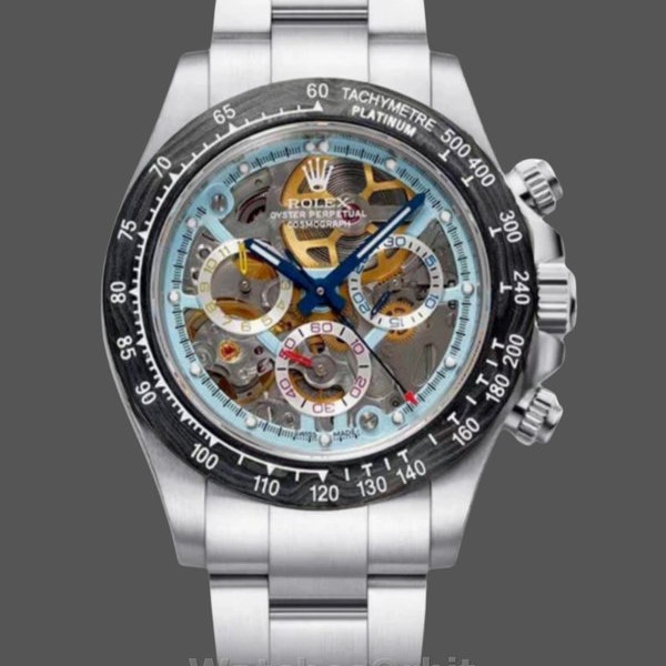 Replique Hommes Daytona Artisans De Geneve 116500LN Cadran squelette avec lunette en fibre de carbone Cadran squelette