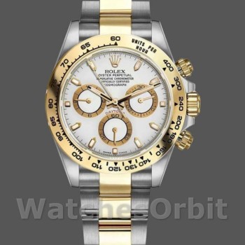 Replique Hommes Rolex Cosmograph Daytona-116503, 40mm, cadran index blanc, Hommes Blanc