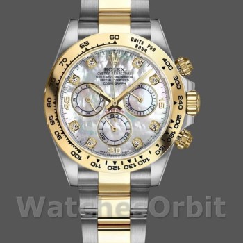 Replique Hommes Rolex Cosmograph Daytona-116503, 40mm, cadran nacre blanc, Hommes MOP