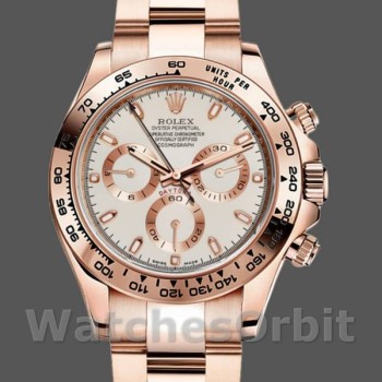 Replique Hommes Rolex Cosmograph Daytona 40mm Hommes-116505-Bracelet d'huître-Cadran Ivoire Rose Ivoire