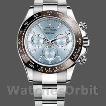 Replique Hommes Rolex Cosmograph Daytona-116506, 40mm, platine, cadran bleu glacier, Bleu glacier Hommes
