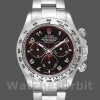 Replique Hommes Rolex Cosmograph Daytona-116509, 40mm, or blanc, cadran arabe noir, Noir Hommes